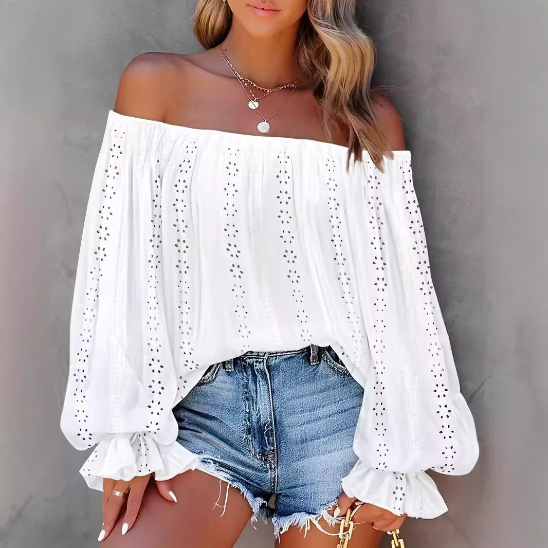 Blouses Épaules Dénudées en Chiffon - Style Bohème Chic