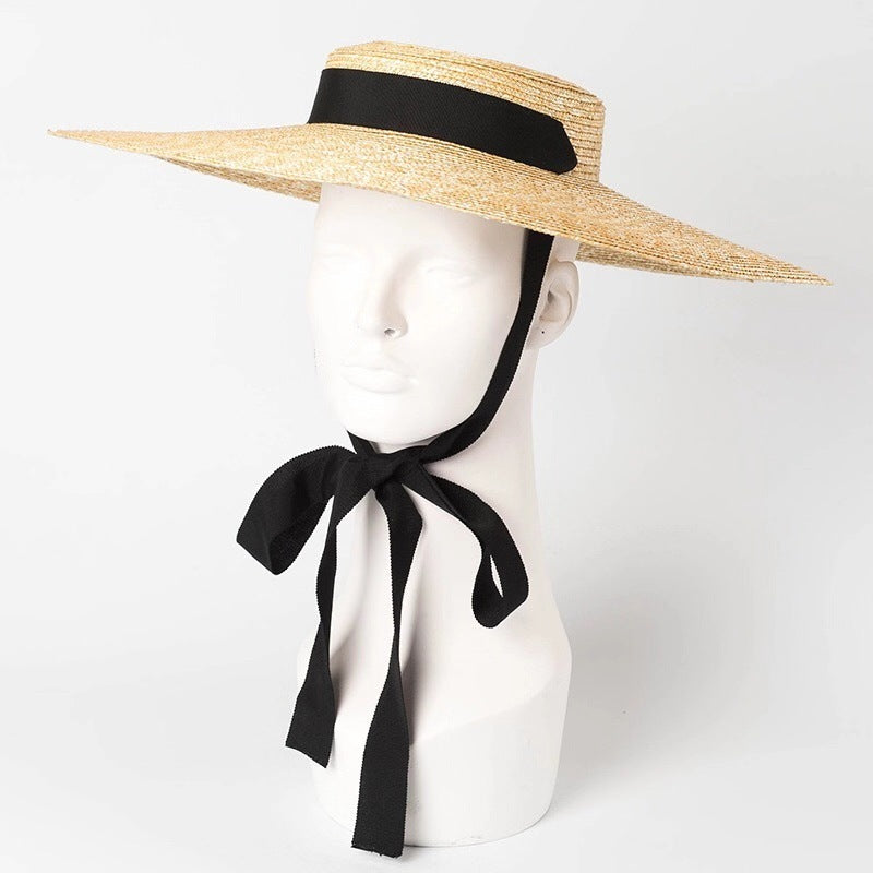 Chapeau de Paille “Riviera Élégante” – Chic Minimaliste & Protection Solaire