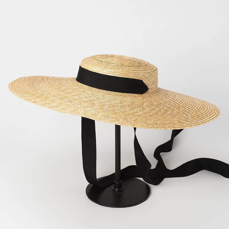 Chapeau de Paille “Riviera Élégante” – Chic Minimaliste & Protection Solaire