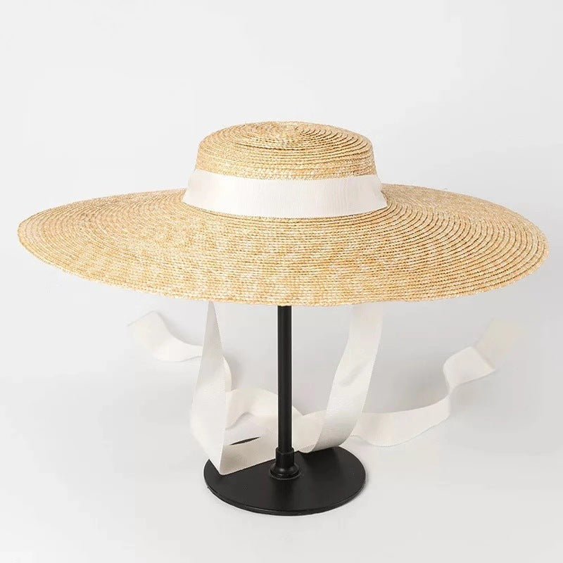 Chapeau de Paille “Riviera Élégante” – Chic Minimaliste & Protection Solaire