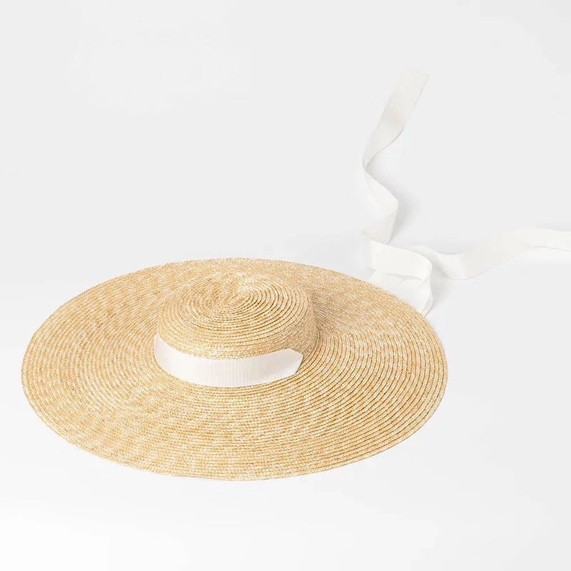 Chapeau de Paille “Riviera Élégante” – Chic Minimaliste & Protection Solaire