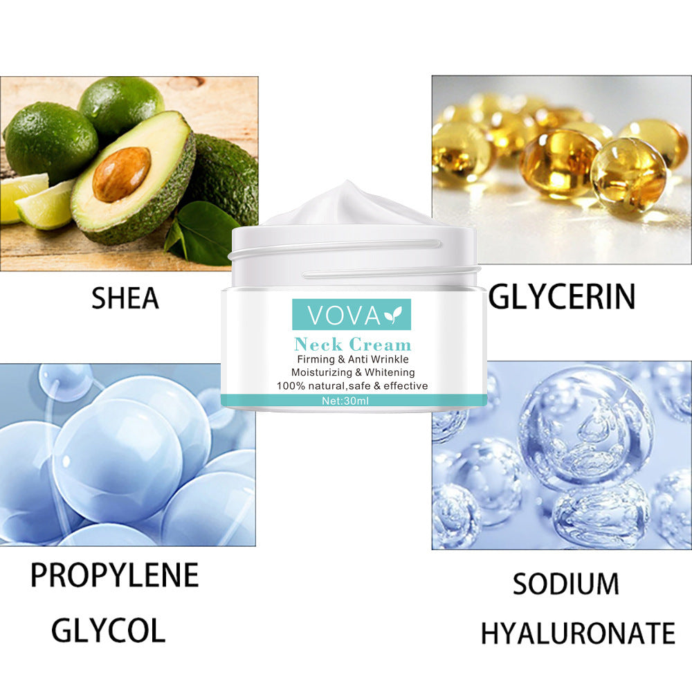 Crème Raffermissante pour le Cou VOVA – Anti-Rides & Éclat Naturel (30ml)