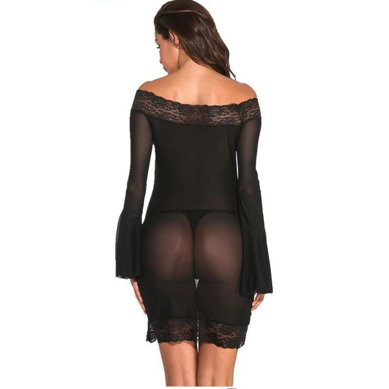 Robe de Nuit Transparente avec String – Élégance Sensuelle & Charme Nocturne