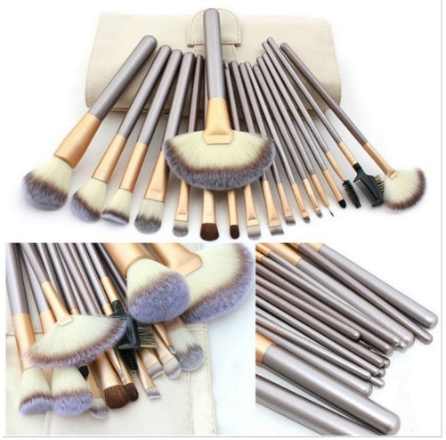 Set de Pinceaux de Maquillage avec Pochette – Élégance et Précision