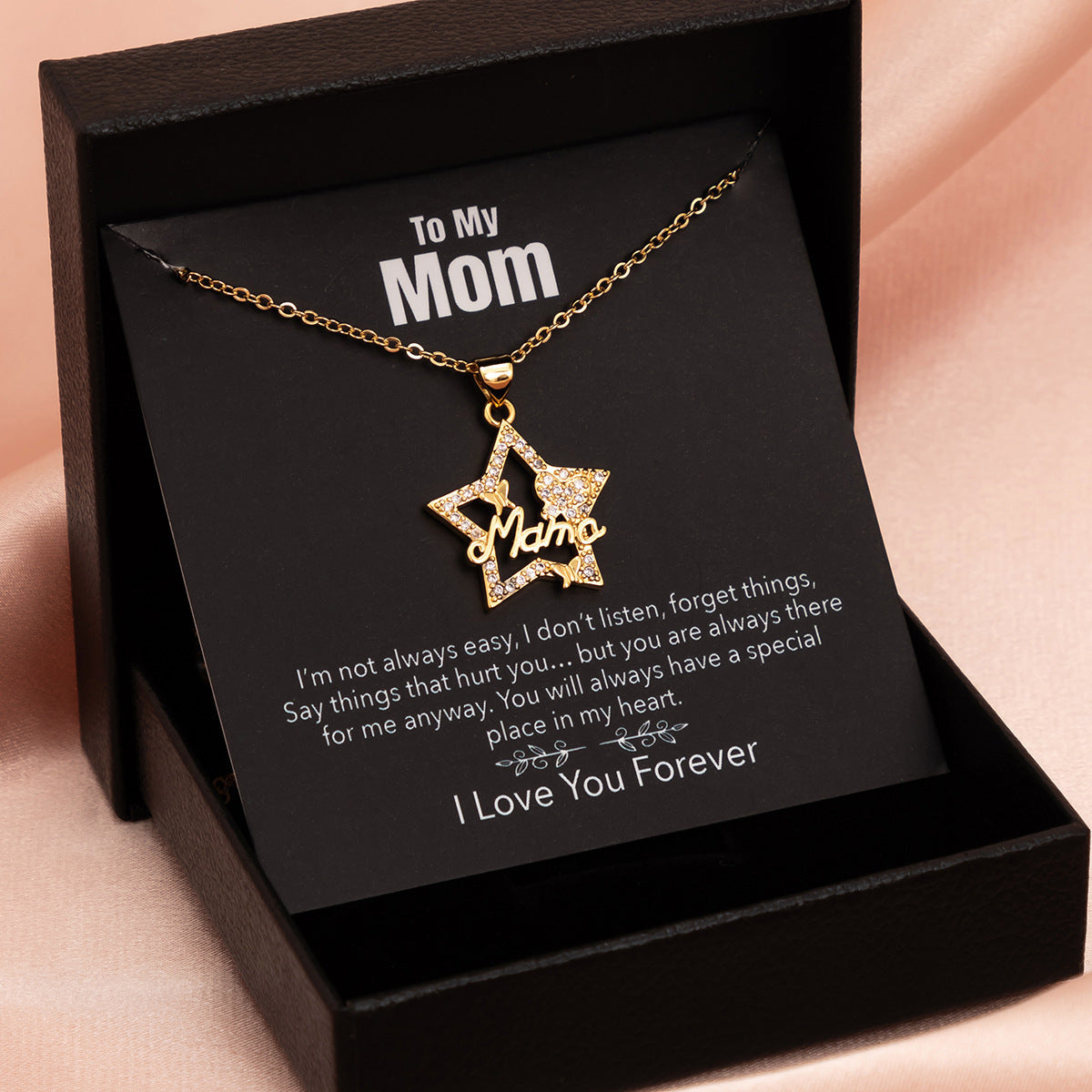 Collier de fête des mères - Coffret cadeau Collier d'amour pour femmes Bijoux fins Accessoires pour femmes Bijoux de mode
