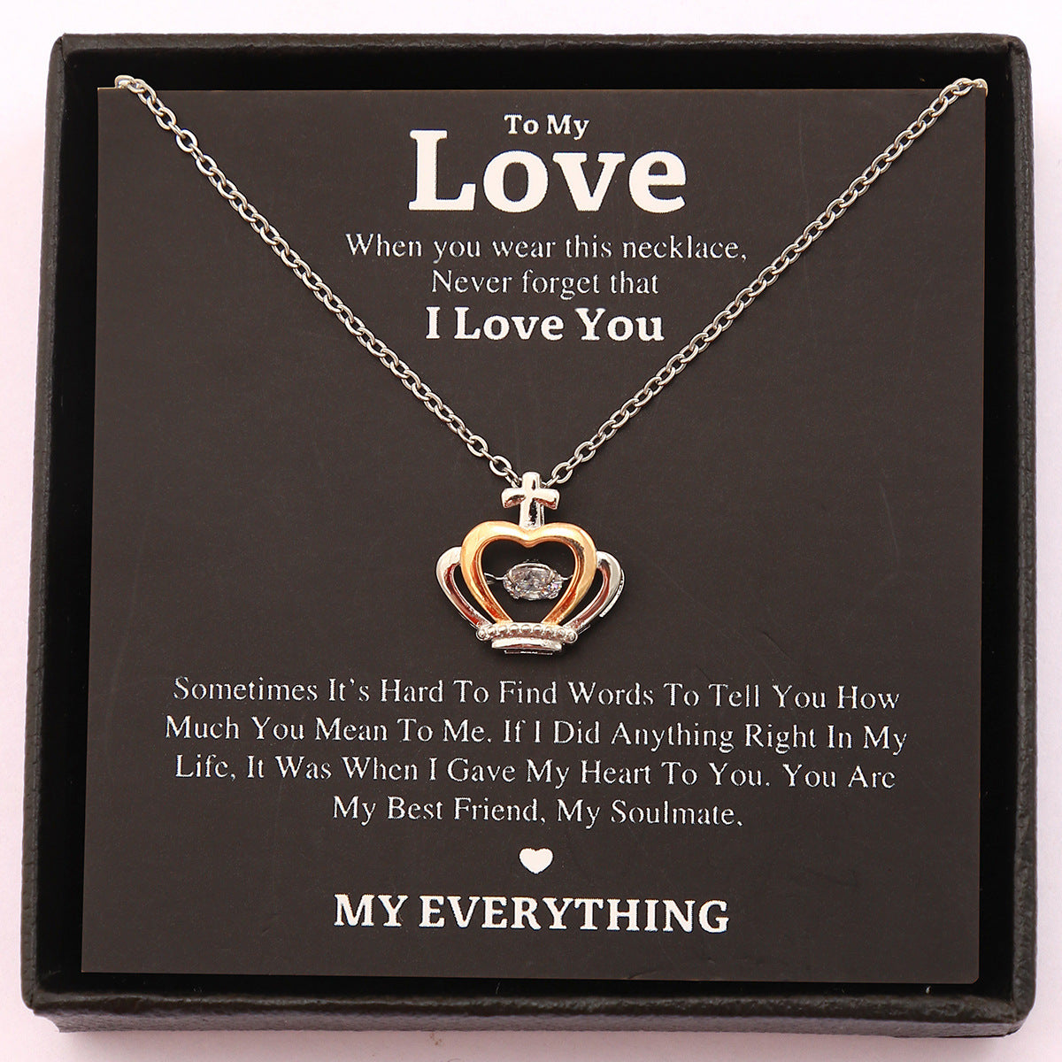 Collier de fête des mères - Coffret cadeau Collier d'amour pour femmes Bijoux fins Accessoires pour femmes Bijoux de mode