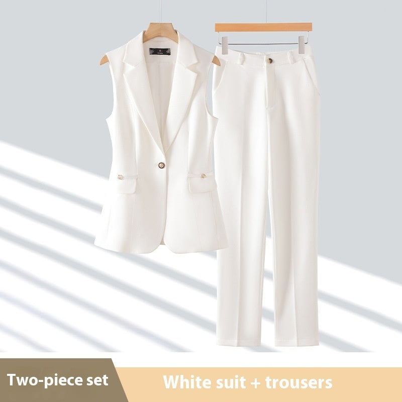 Ensemble Deux Pièces Professionnel – Gilet Cintré & Pantalon Tailleur