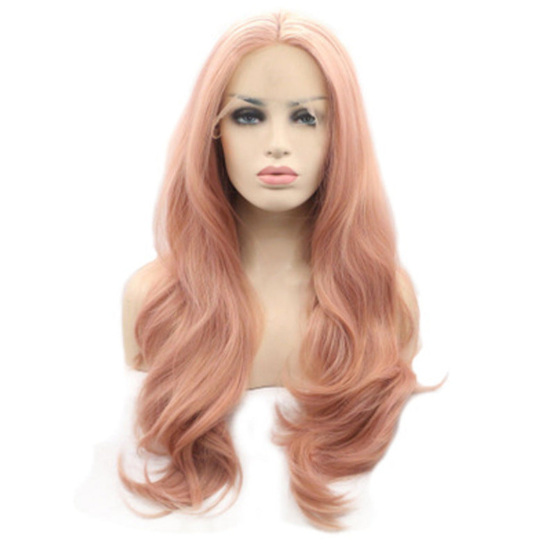 Perruque Lace Front Ondulations Longues – Rose Pastel Glamour