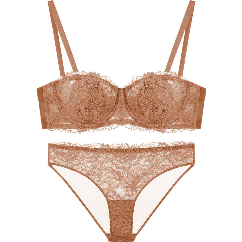 Soutien-Gorge Bandeau en Dentelle – Effet Push-Up & Maintien Antidérapant