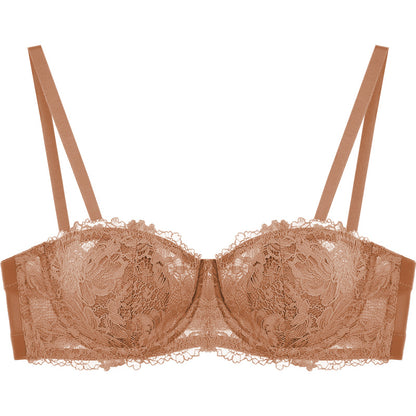 Soutien-Gorge Bandeau en Dentelle – Effet Push-Up & Maintien Antidérapant