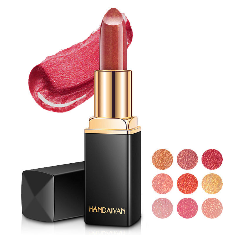 Rouge à Lèvres Métallisé Doré – Effet Nacré & Changement de Teinte Thermique