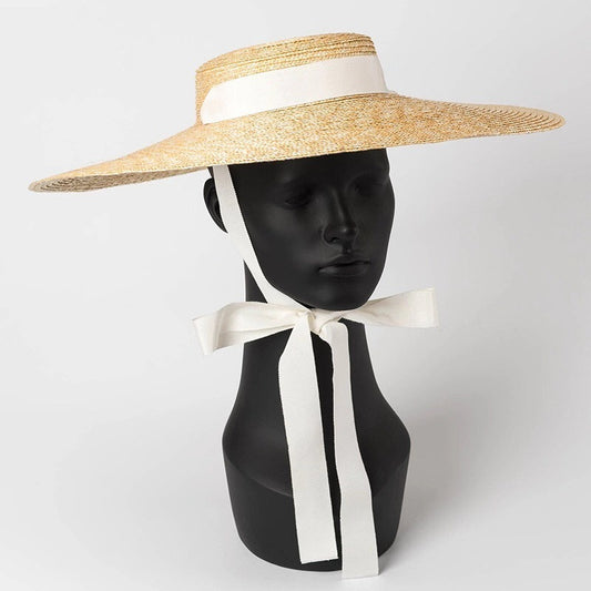 Chapeau de Paille “Riviera Élégante” – Chic Minimaliste & Protection Solaire