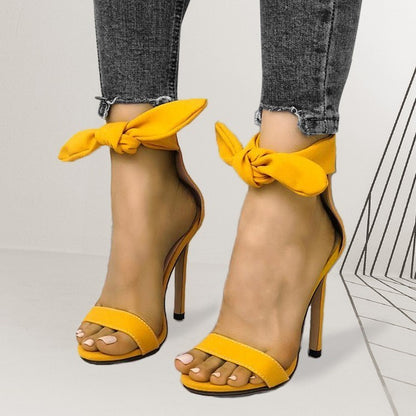 Sandales à Talons Hauts avec Nœud – Élégance & Séduction