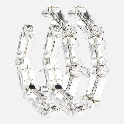 Créoles Cristal “Lumière Glamour” – Audace et Élégance Brillante