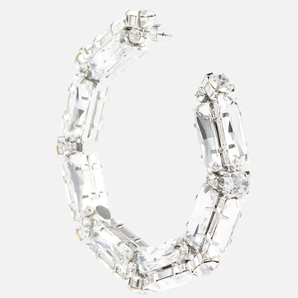Créoles Cristal “Lumière Glamour” – Audace et Élégance Brillante