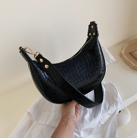 Sac Bandoulière Rétro Femme – Style Croco Chic