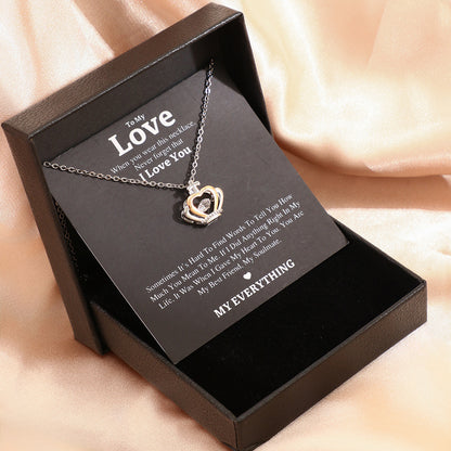 Collier de fête des mères - Coffret cadeau Collier d'amour pour femmes Bijoux fins Accessoires pour femmes Bijoux de mode