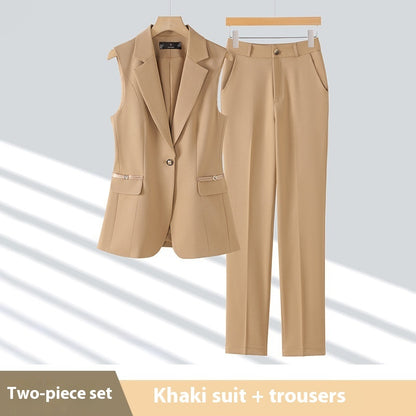 Ensemble Deux Pièces Professionnel – Gilet Cintré & Pantalon Tailleur
