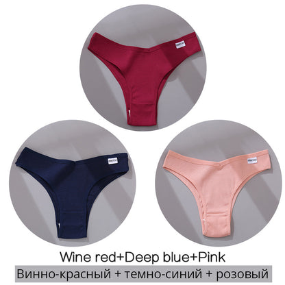 Lot de 3 Strings en Coton – Confort, Simplicité & Séduction