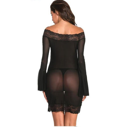 Robe de Nuit Transparente avec String – Élégance Sensuelle & Charme Nocturne