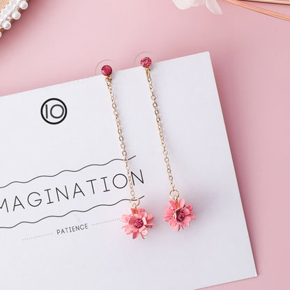 Boucles d’Oreilles “Fleur de Charme” – Élégance Florale & Tendance Coréenne
