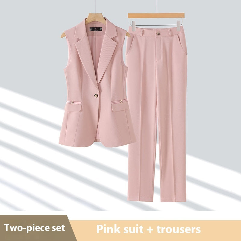 Ensemble Deux Pièces Professionnel – Gilet Cintré & Pantalon Tailleur