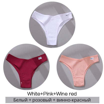 Lot de 3 Strings en Coton – Confort, Simplicité & Séduction