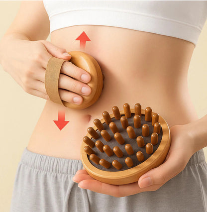 Brosse de Massage Anti-Cellulite – Soin Corps et Cuir Chevelu en Bois Naturel