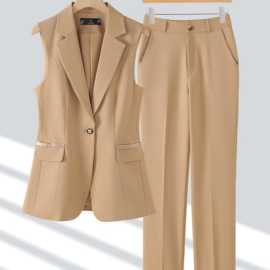 Ensemble Deux Pièces Professionnel – Gilet Cintré & Pantalon Tailleur