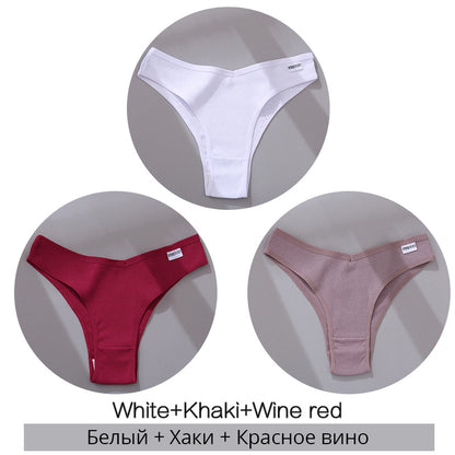 Lot de 3 Strings en Coton – Confort, Simplicité & Séduction