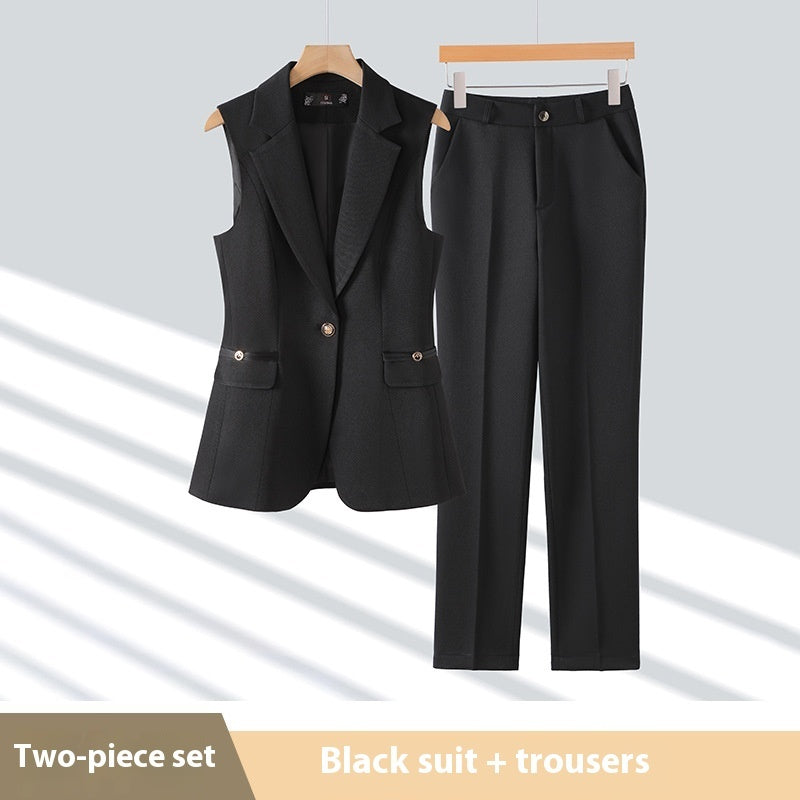 Ensemble Deux Pièces Professionnel – Gilet Cintré & Pantalon Tailleur