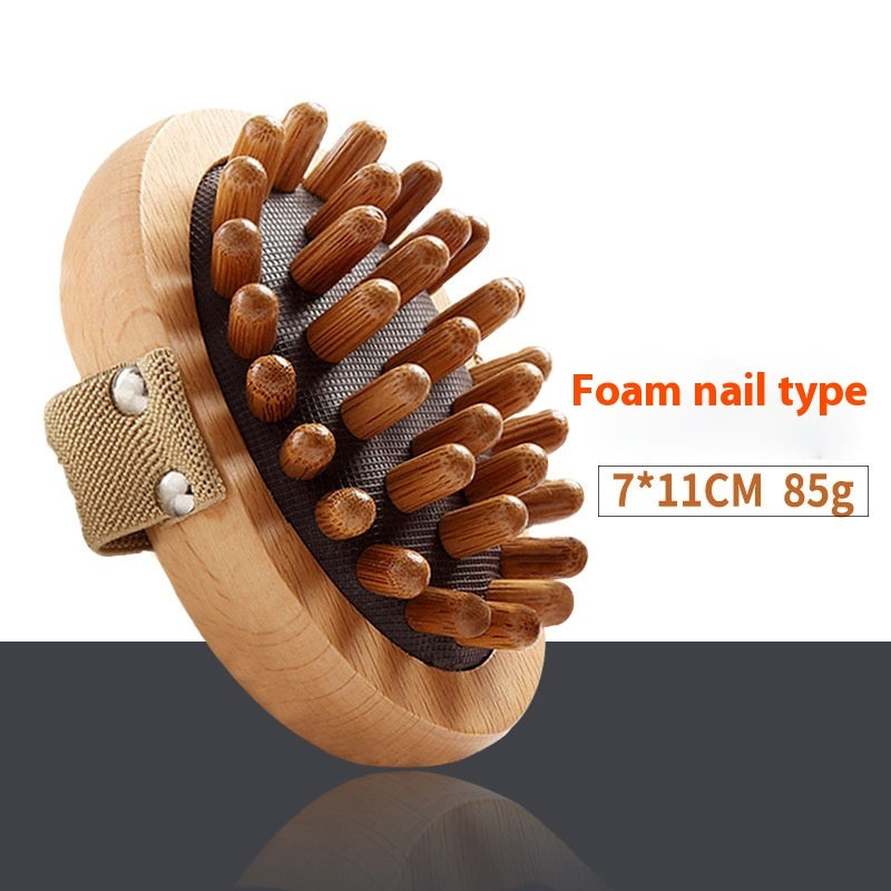 Brosse de Massage Anti-Cellulite – Soin Corps et Cuir Chevelu en Bois Naturel
