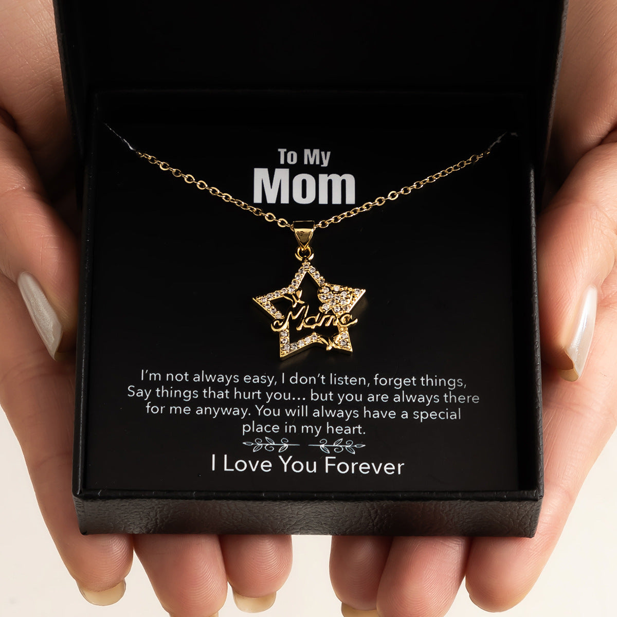 Collier de fête des mères - Coffret cadeau Collier d'amour pour femmes Bijoux fins Accessoires pour femmes Bijoux de mode