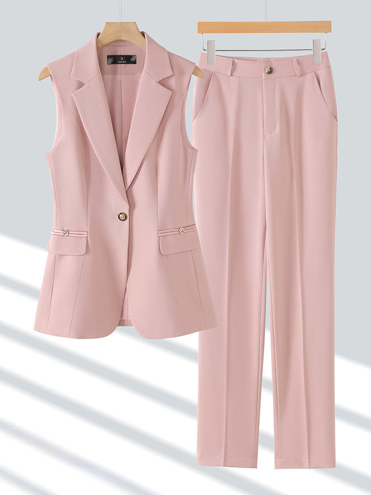 Ensemble Deux Pièces Professionnel – Gilet Cintré & Pantalon Tailleur
