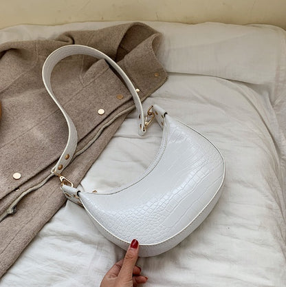 Sac Bandoulière Rétro Femme – Style Croco Chic