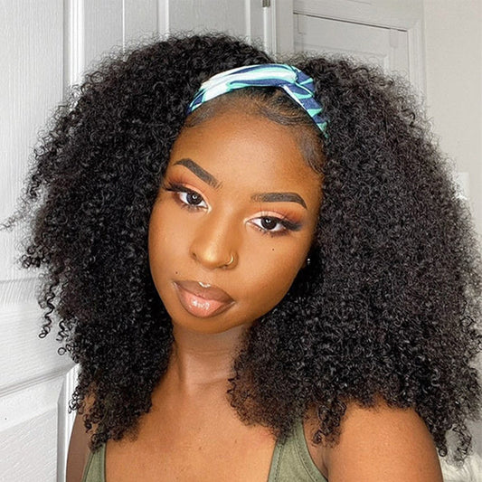 Perruque Bandeau Bouclée – Cheveux Humains 200 % Densité (16 pouces)
