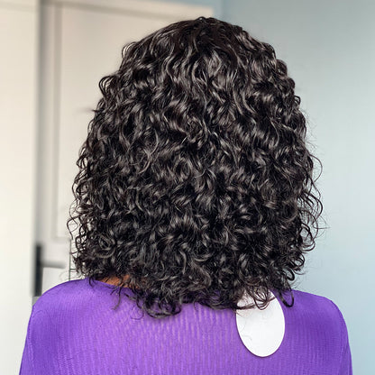 Perruque en Cheveux Naturels – Water Wave avec Frange