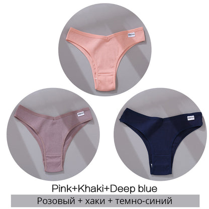 Lot de 3 Strings en Coton – Confort, Simplicité & Séduction