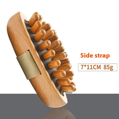 Brosse de Massage Anti-Cellulite – Soin Corps et Cuir Chevelu en Bois Naturel