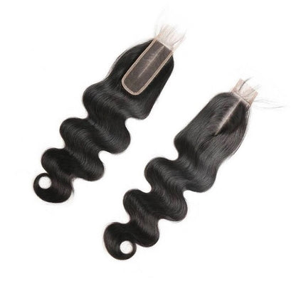 Mèche de Cheveux Naturels - Body Wave Fermeture en Dentelle