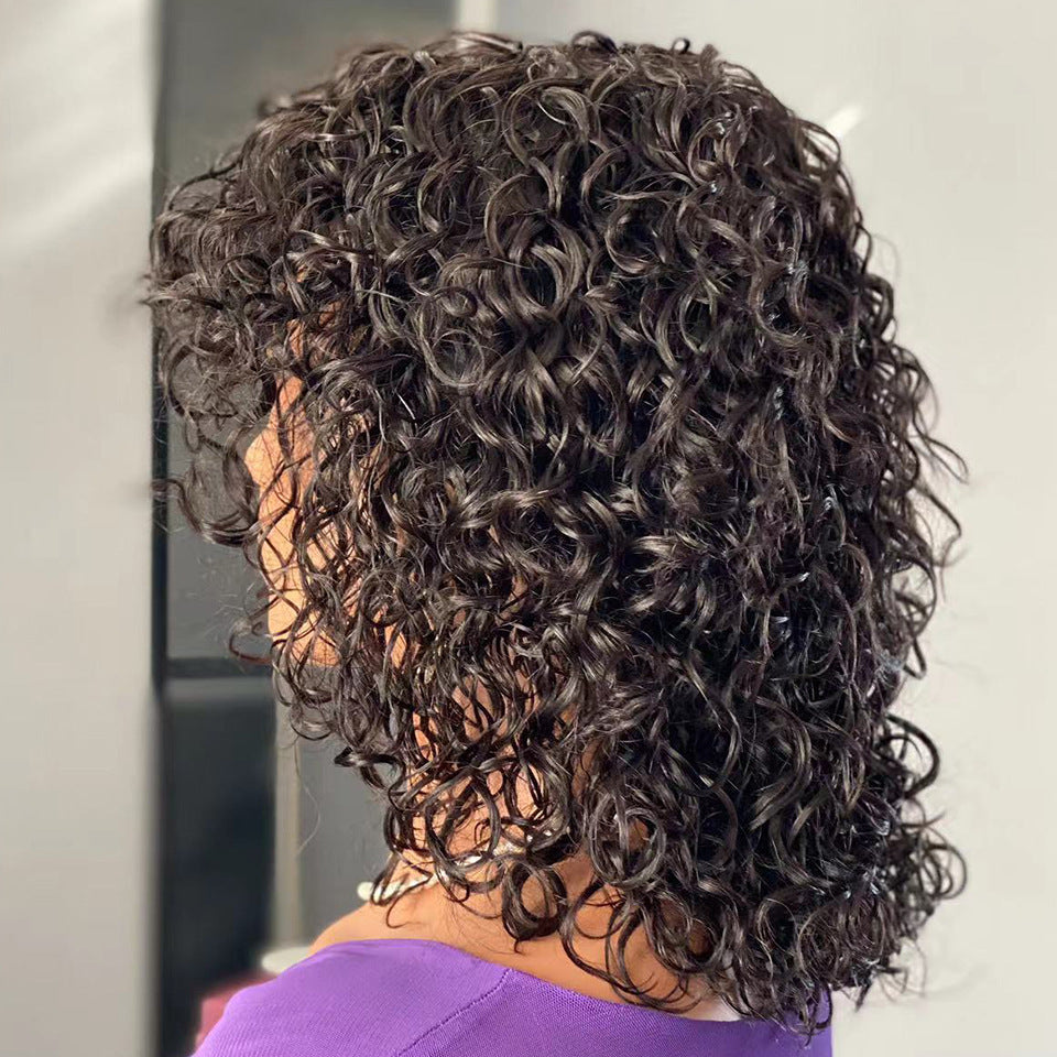 Perruque en Cheveux Naturels – Water Wave avec Frange