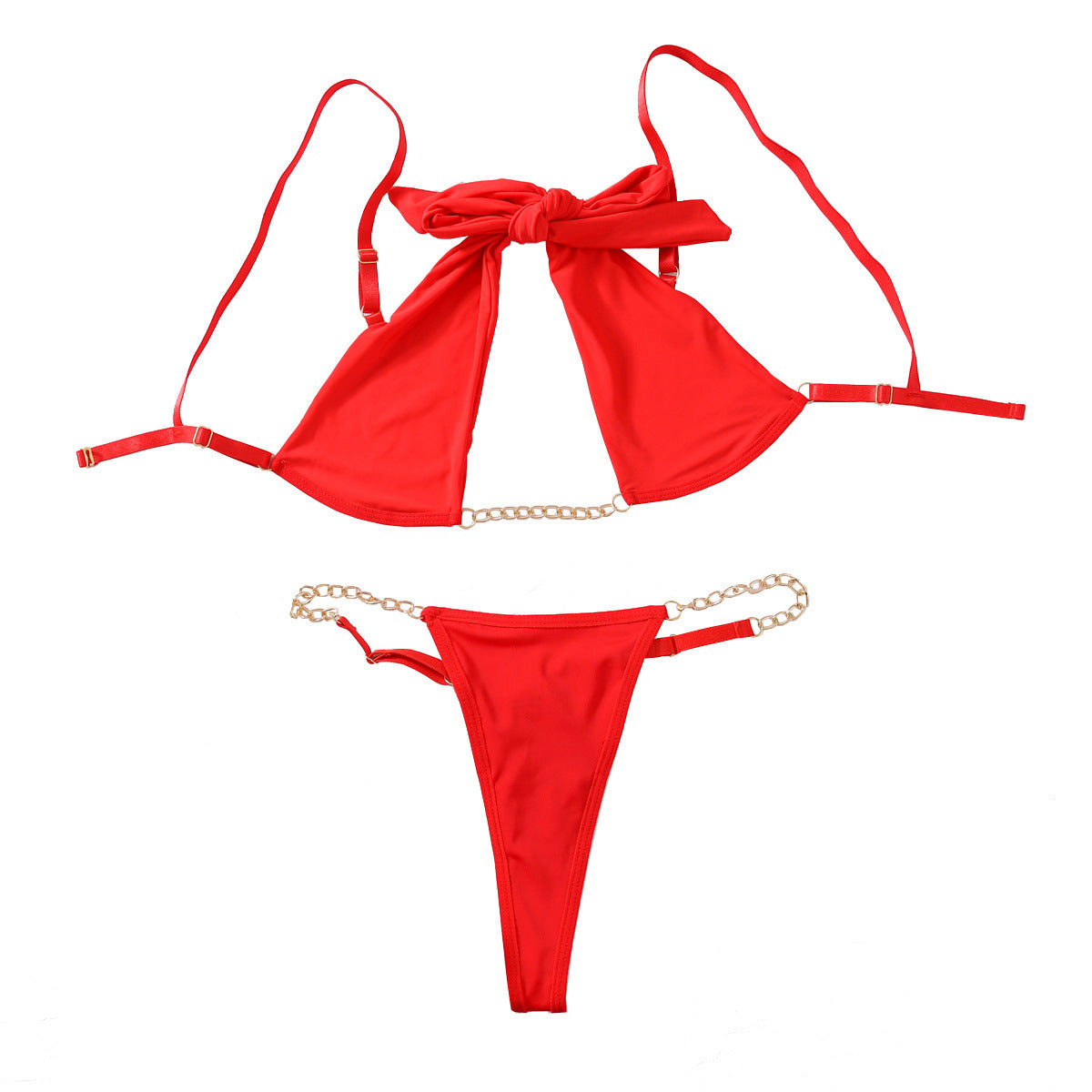 Ensemble Lingerie Deux Pièces – Nœud Sexy & Élégance Audacieuse
