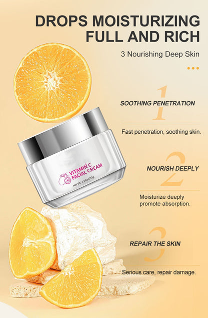 Crème Visage à la Vitamine C – Éclat & Hydratation Quotidienne