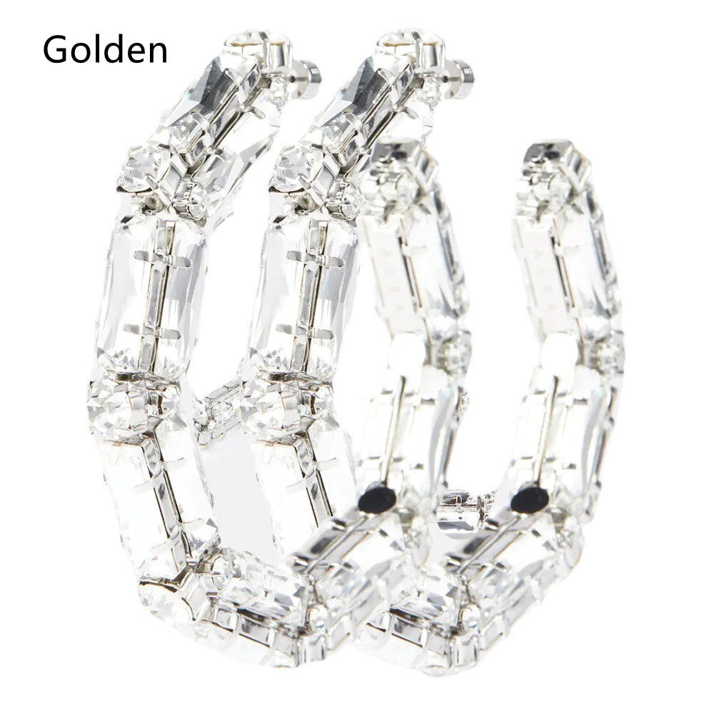 Créoles Cristal “Lumière Glamour” – Audace et Élégance Brillante