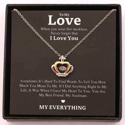 Collier de fête des mères - Coffret cadeau Collier d'amour pour femmes Bijoux fins Accessoires pour femmes Bijoux de mode