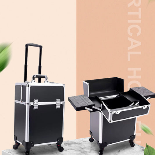 Valise Trolley de Rangement Maquillage – Grande Capacité & Mobilité Parfaite