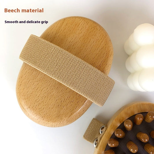 Brosse de Massage Anti-Cellulite – Soin Corps et Cuir Chevelu en Bois Naturel