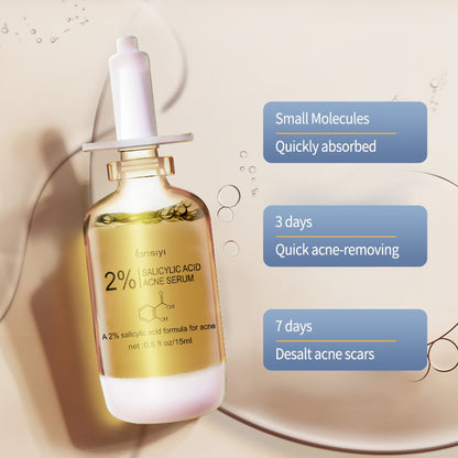 Sérum Anti-Acné à l’Acide Salicylique 2% – Résultats Rapides & Peau Purifiée