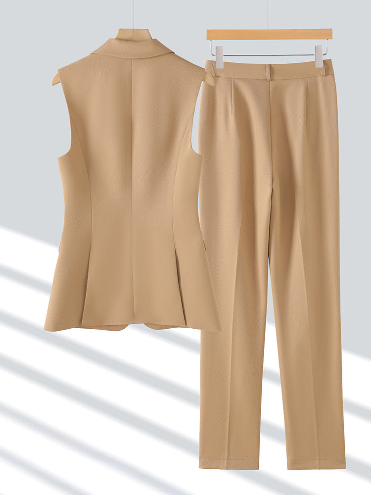 Ensemble Deux Pièces Professionnel – Gilet Cintré & Pantalon Tailleur