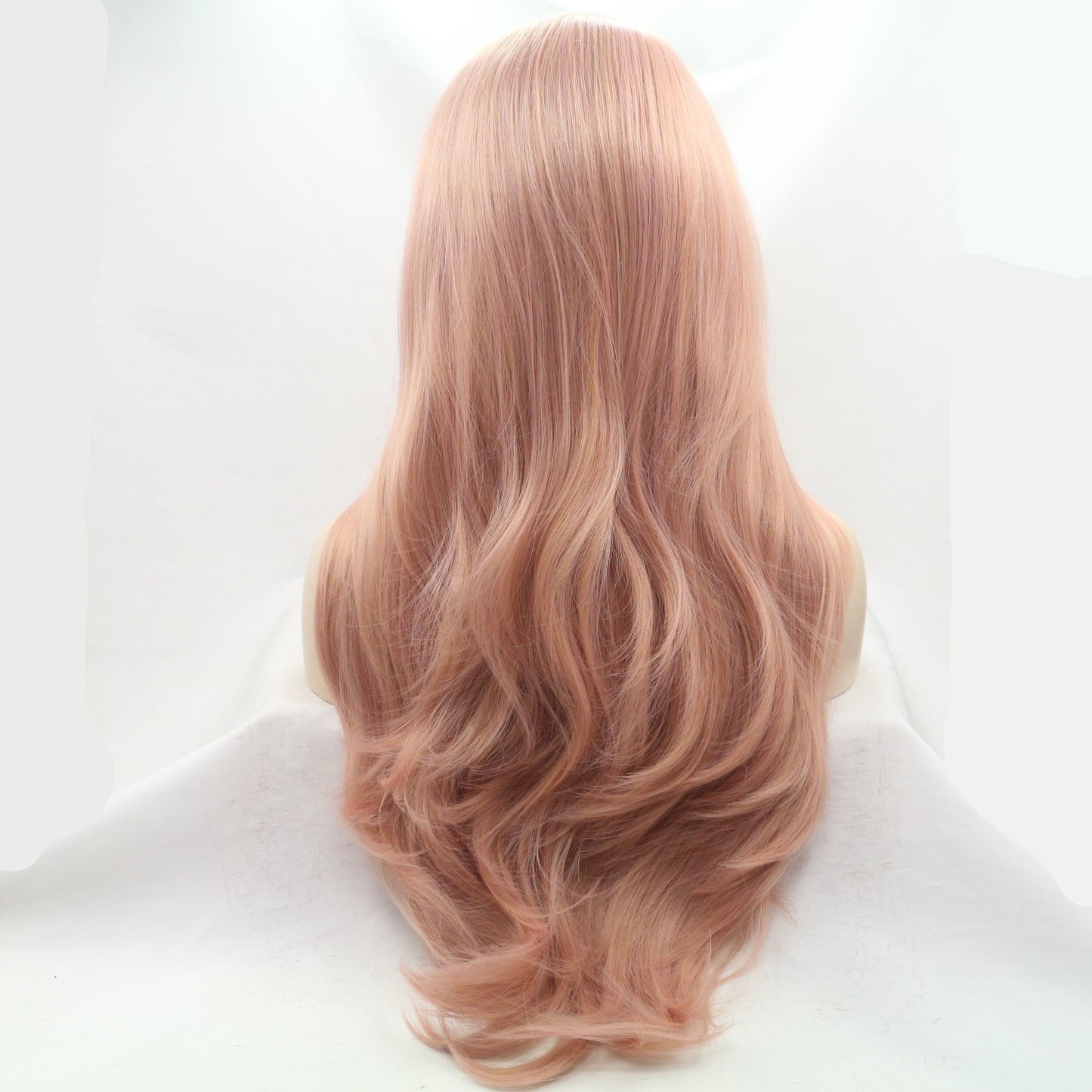 Perruque Lace Front Ondulations Longues – Rose Pastel Glamour